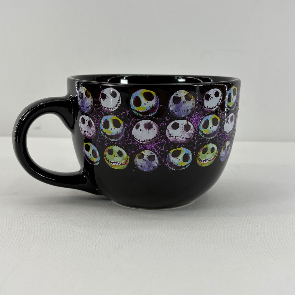 Disney Tim Burton Nightmare Before Christmas Jack Skellington Ceramic Mug 24 oz